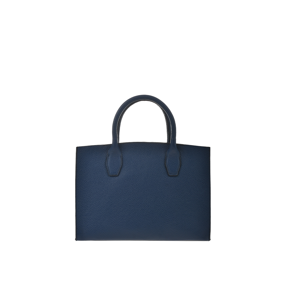 Geanta de mana din piele naturala Antonia Moretti AM1361, Albastru, #1, Bagsy