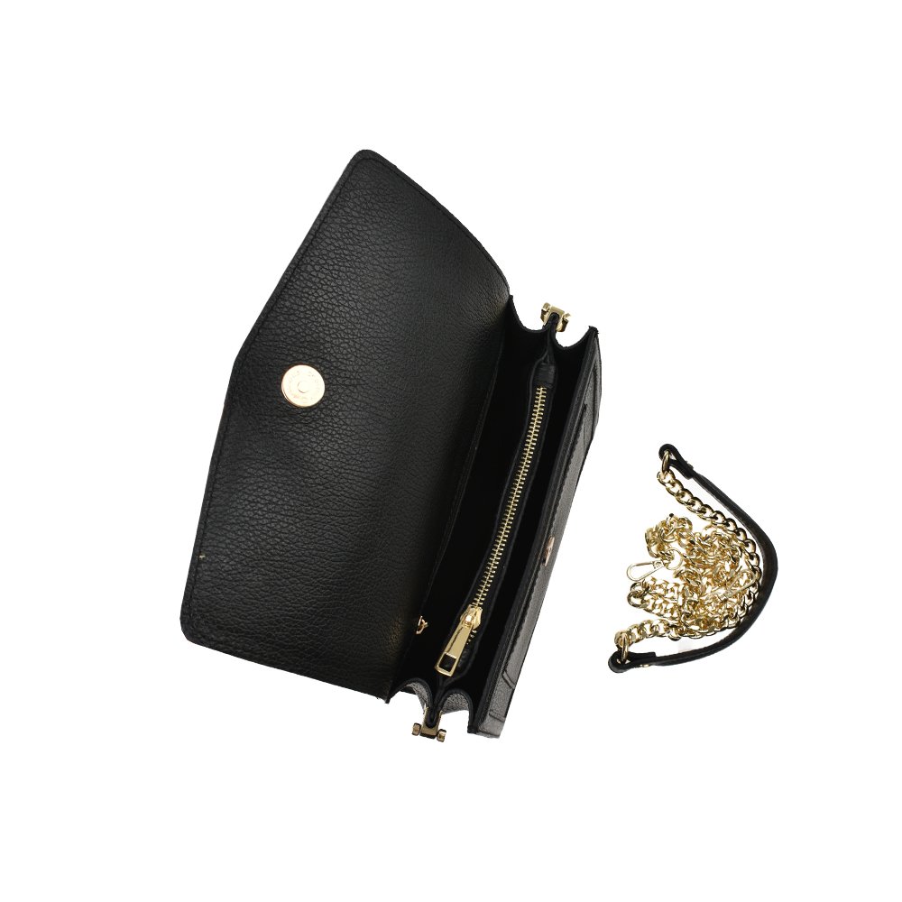 Geanta de umar din piele naturala Antonia Moretti AM1363, Negru, #4, Bagsy