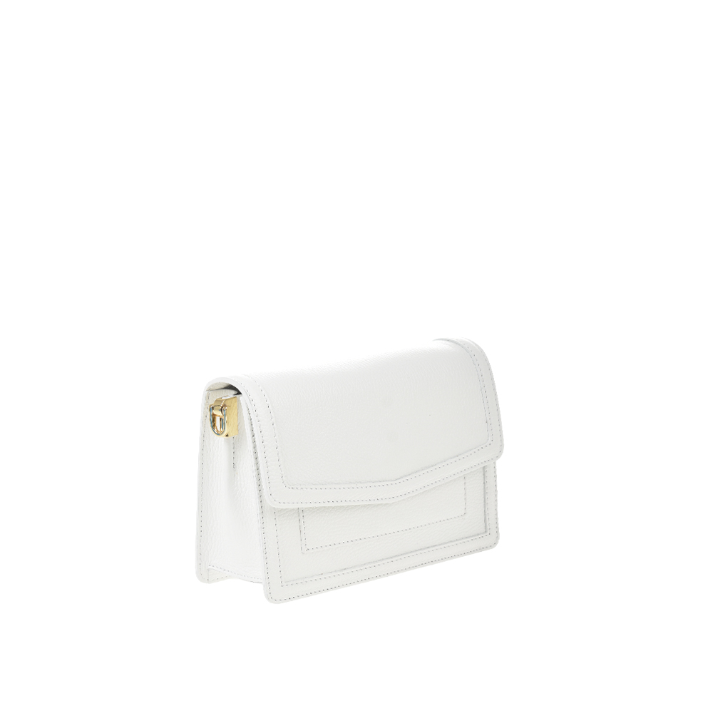 Geanta de umar din piele naturala Antonia Moretti AM1363, Alb, #2, Bagsy