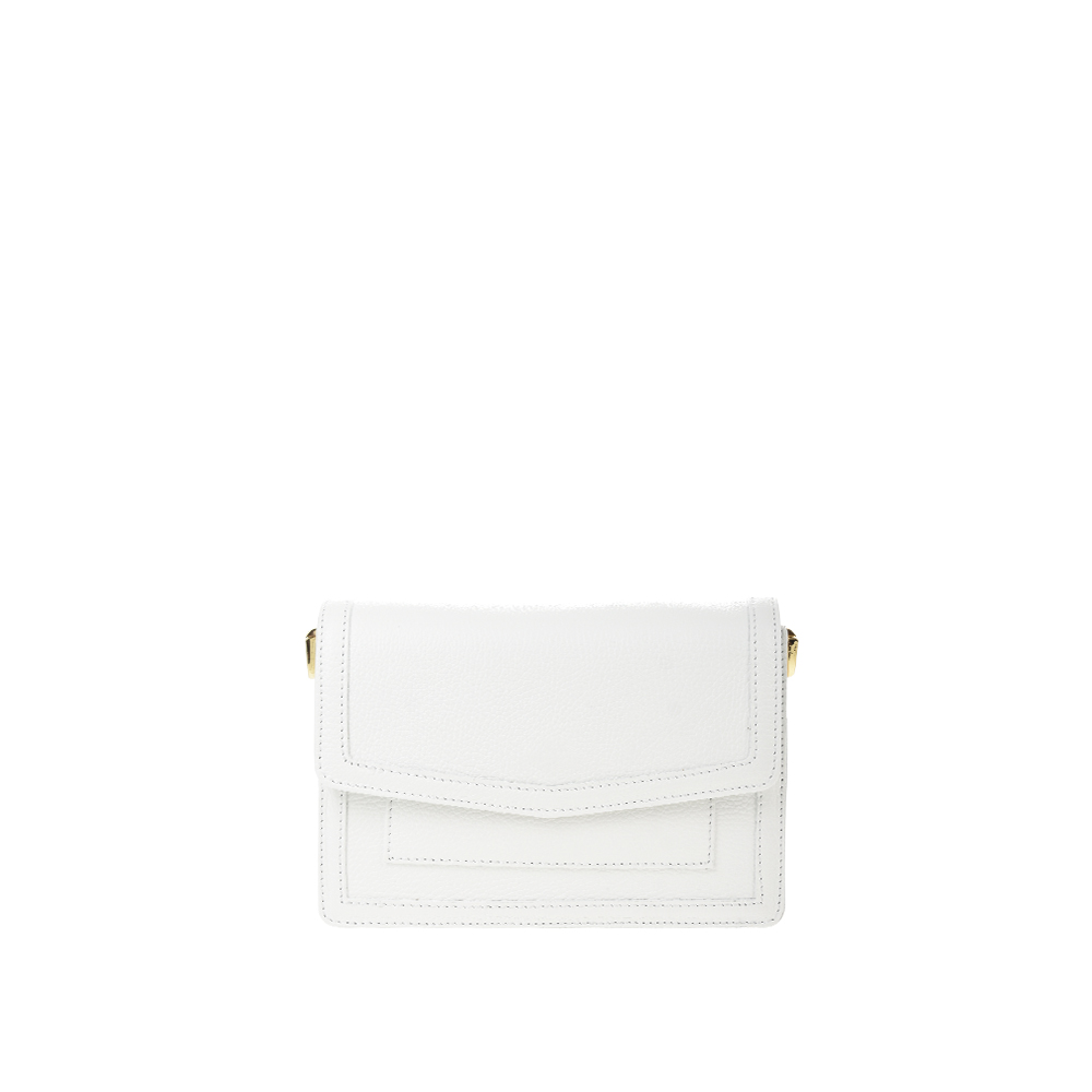 Geanta de umar din piele naturala Antonia Moretti AM1363, Alb, #1, Bagsy