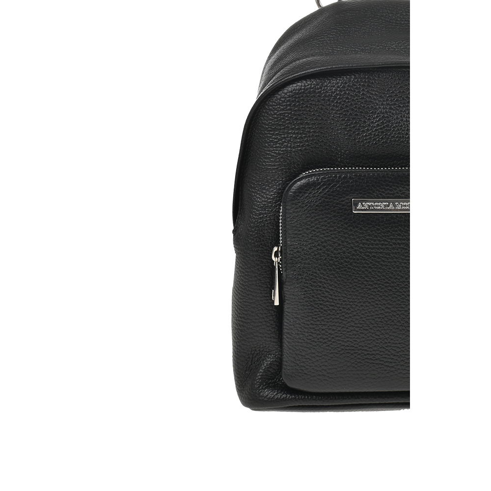 Rucsac dama din piele naturala Antonia Moretti AM1365, Negru, #5, Bagsy