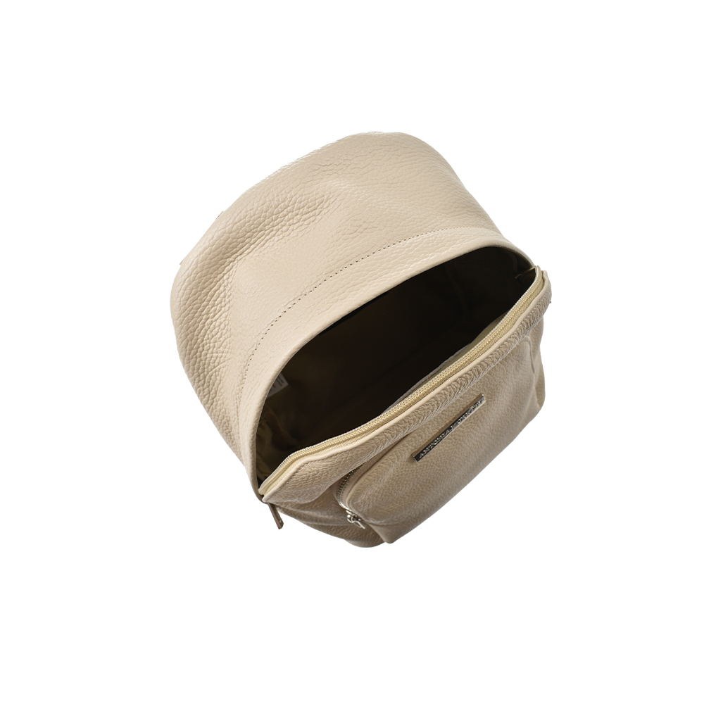 Rucsac dama din piele naturala Antonia Moretti AM1365, Bej, #4, Bagsy
