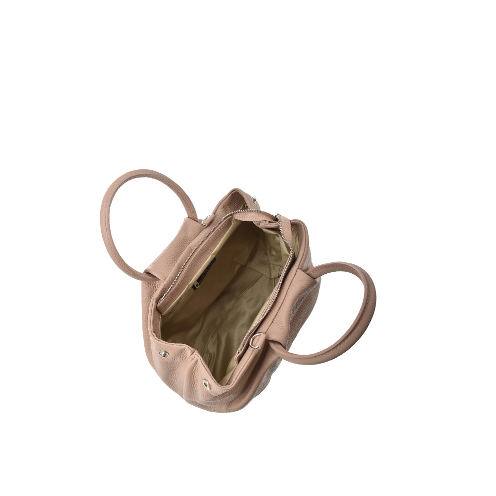 Geanta de mana din piele naturala Antonia Moretti AM1370, Roz prafuit, #4, Bagsy