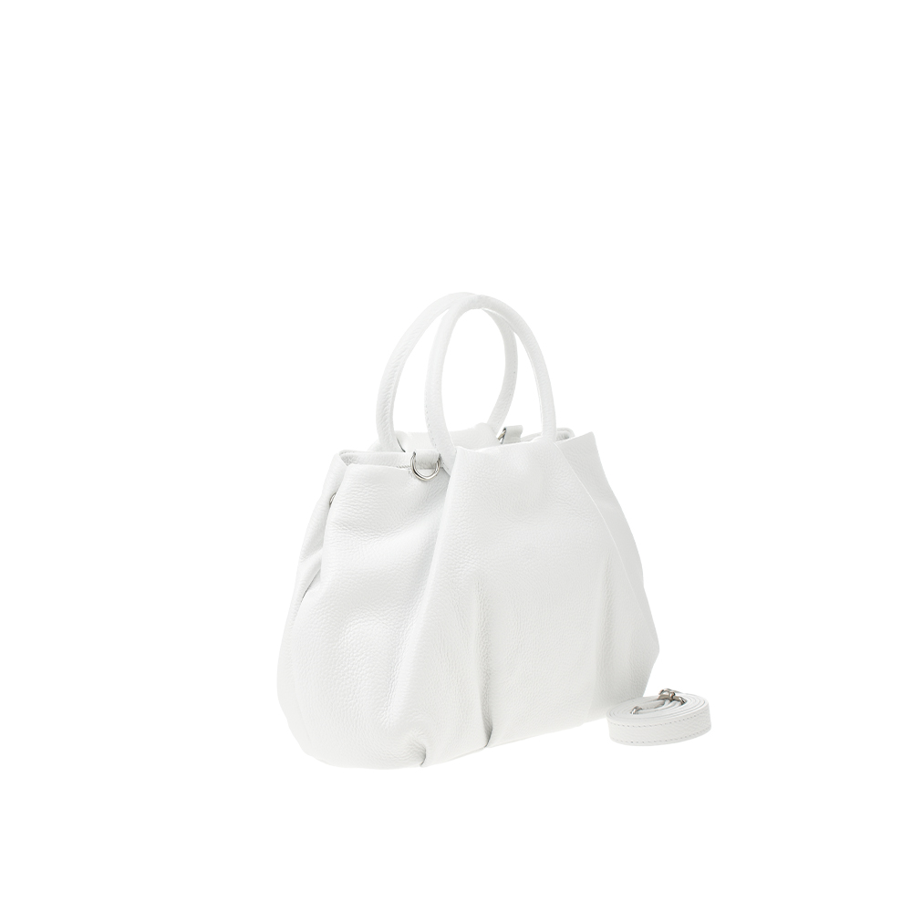 Geanta de mana din piele naturala Antonia Moretti AM1370, Alb, #2, Bagsy