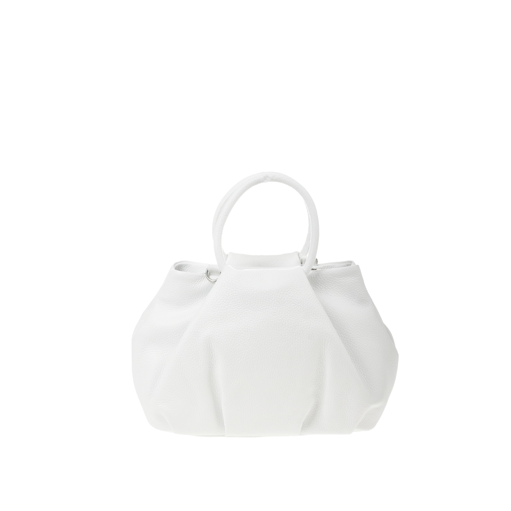 Geanta de mana din piele naturala Antonia Moretti AM1370, Alb, #3, Bagsy