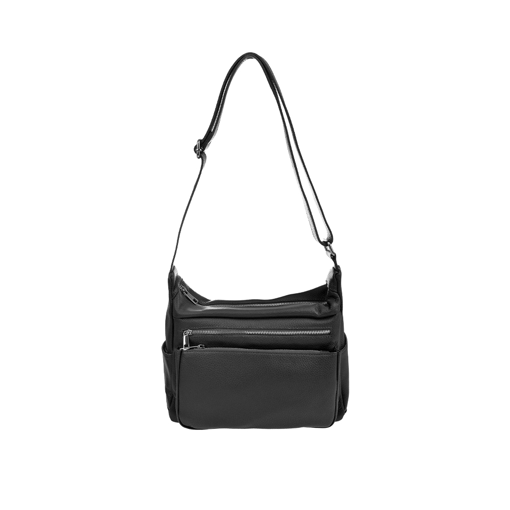 Geanta de umar din piele naturala Chiara Canotti CC1379, Negru, #1, Bagsy