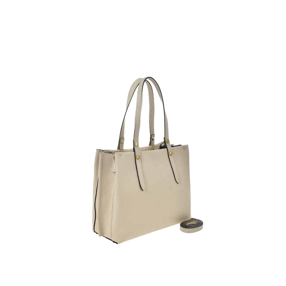 Geanta de mana din piele naturala Chiara Canotti CC1382, Bej, #2, Bagsy