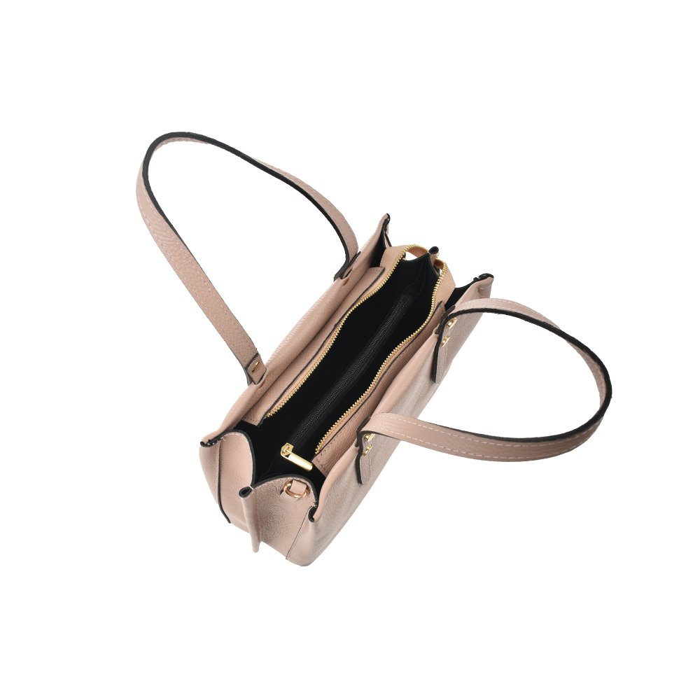 Geanta de mana din piele naturala Chiara Canotti CC1382, Roz prafuit, #4, Bagsy