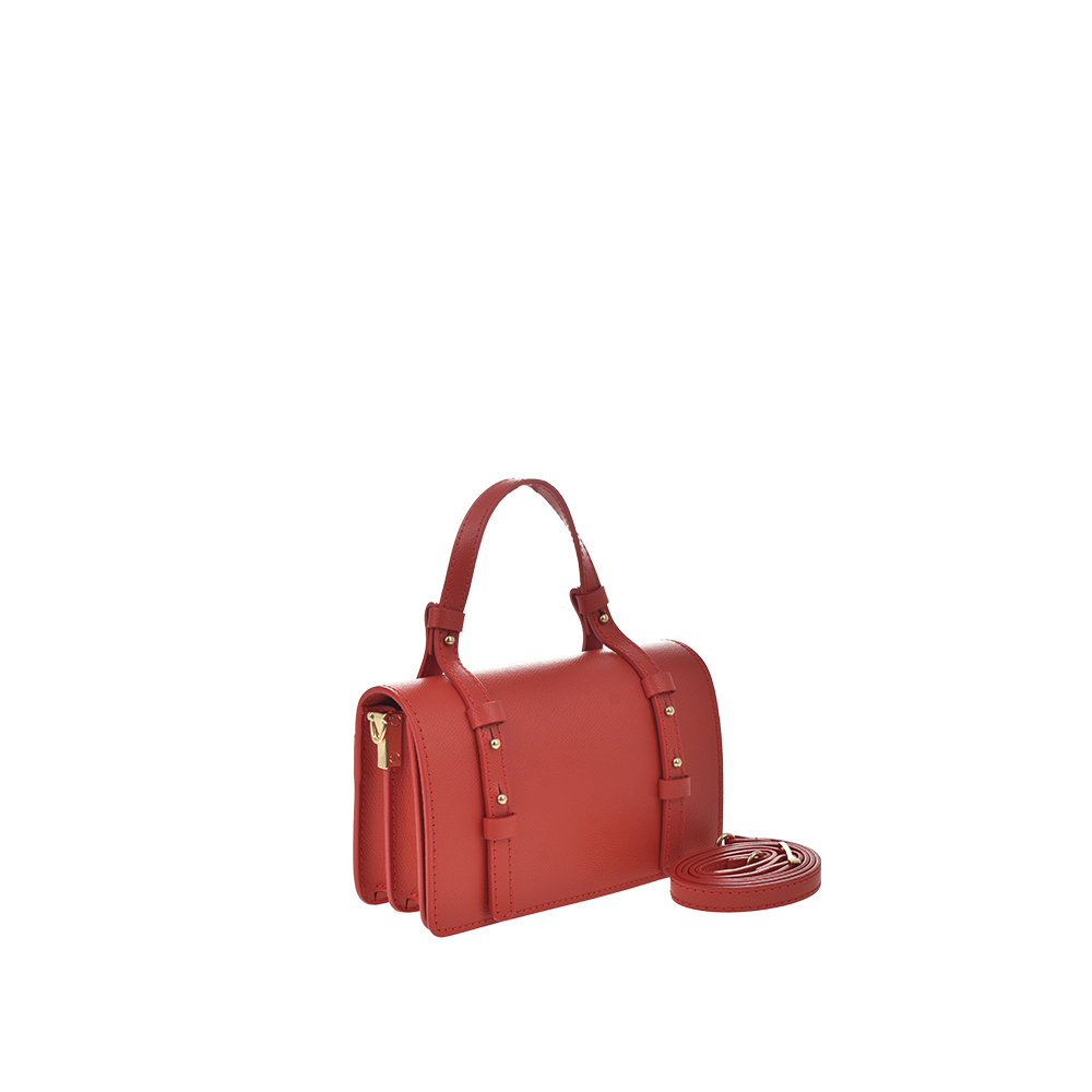 Geanta de mana din piele naturala Chiara Canotti CC1383, Rosu, Nr. 2, Bagsy