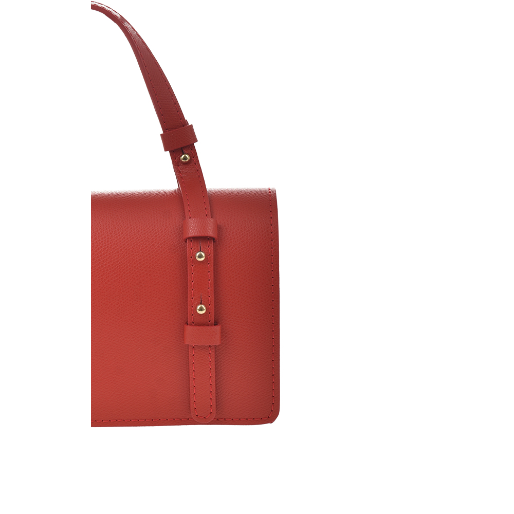 Geanta de mana din piele naturala Chiara Canotti CC1383, Rosu, Nr. 5, Bagsy