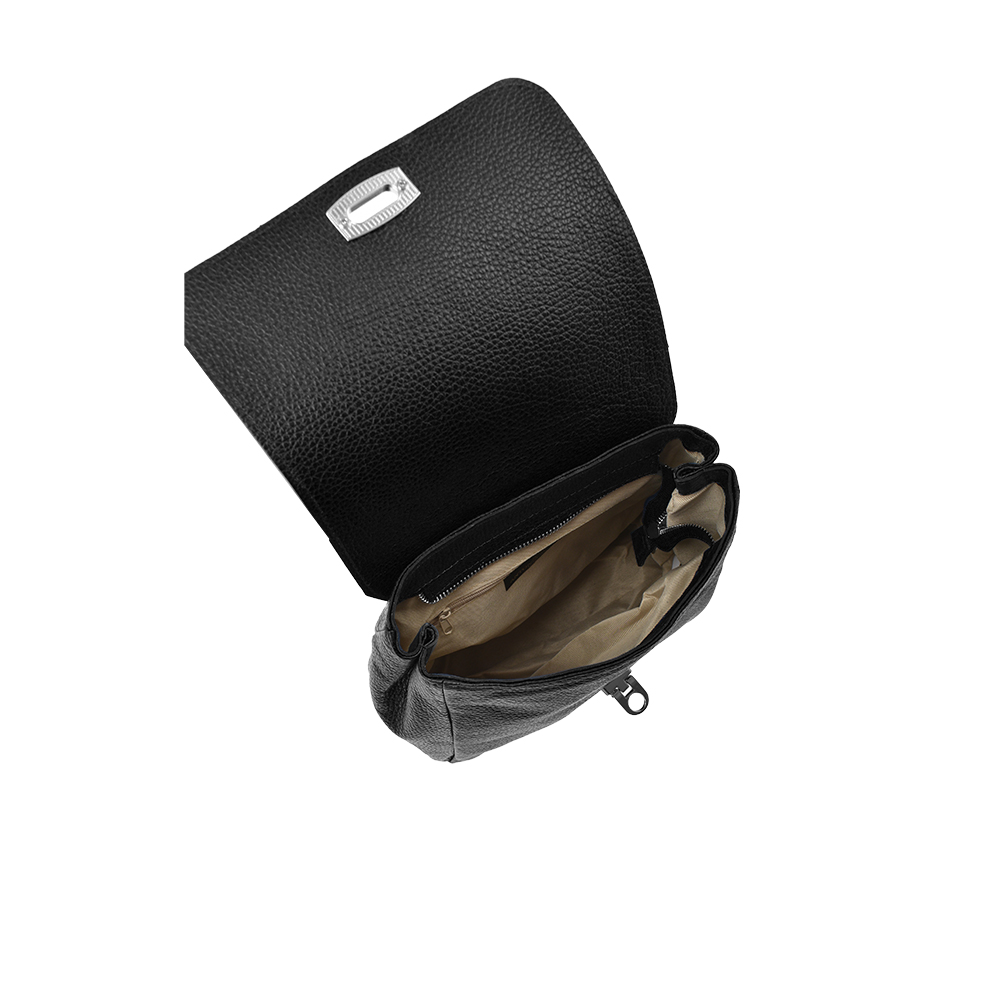 Rucsac dama din piele natuarala Antonia Moretti AM1372, Negru, #4, Bagsy