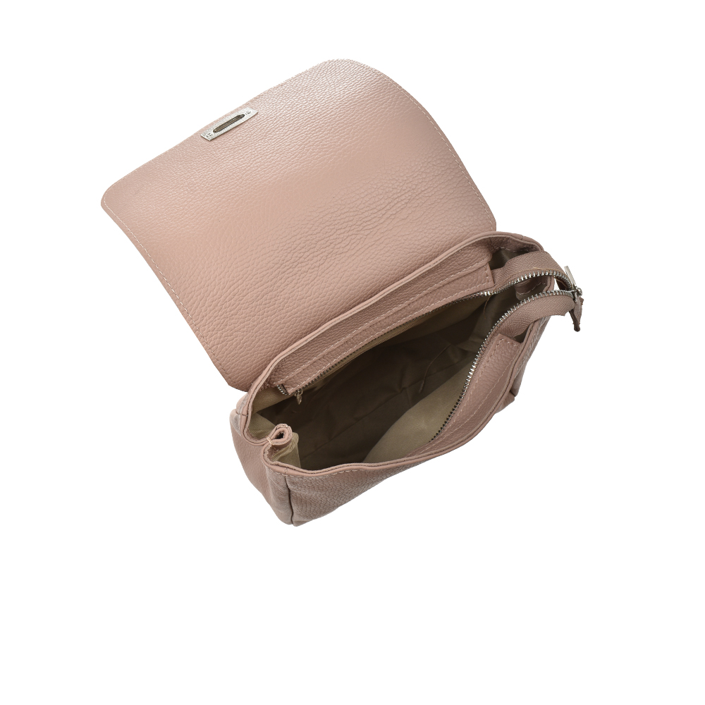 Rucsac dama din piele natuarala Antonia Moretti AM1372, Roz prafuit, #4, Bagsy