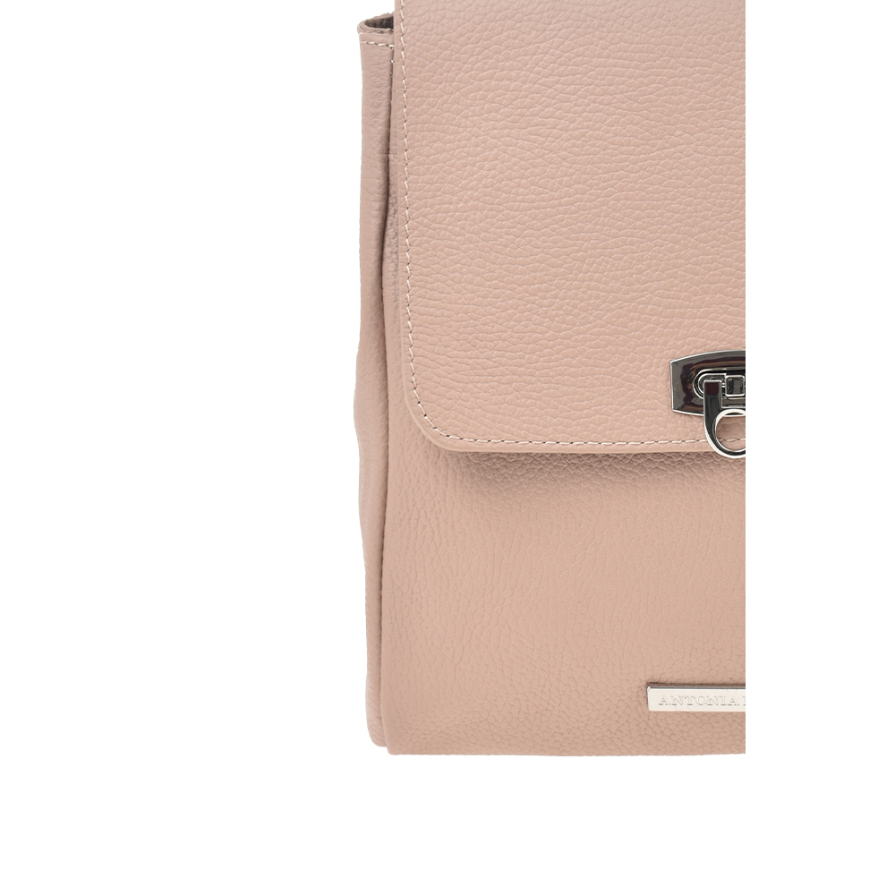 Rucsac dama din piele natuarala Antonia Moretti AM1372, Roz prafuit, #5, Bagsy