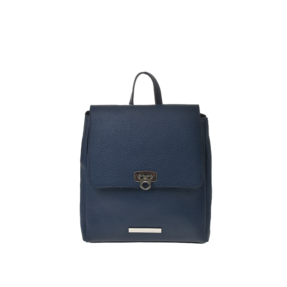 Rucsac dama din piele natuarala Antonia Moretti AM1372, Albastru, #1, Bagsy