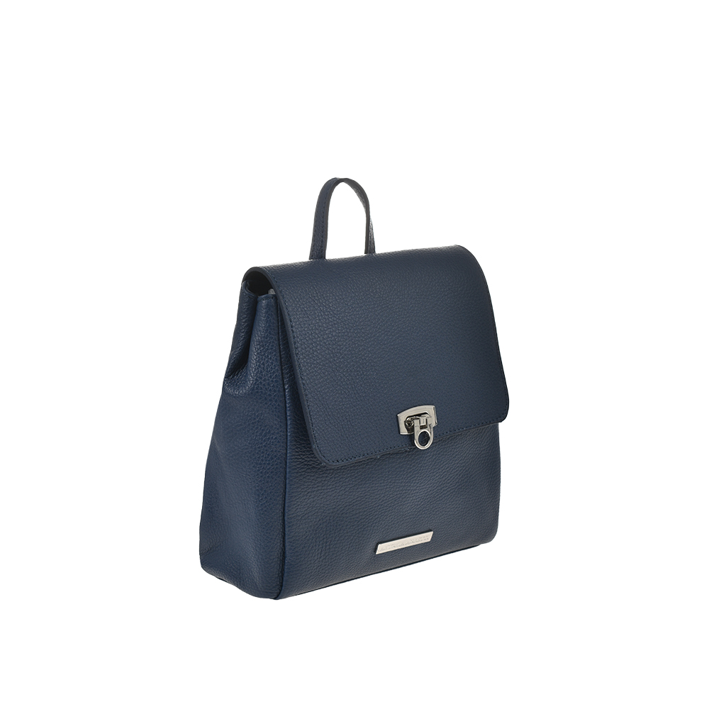 Rucsac dama din piele natuarala Antonia Moretti AM1372, Albastru, #2, Bagsy