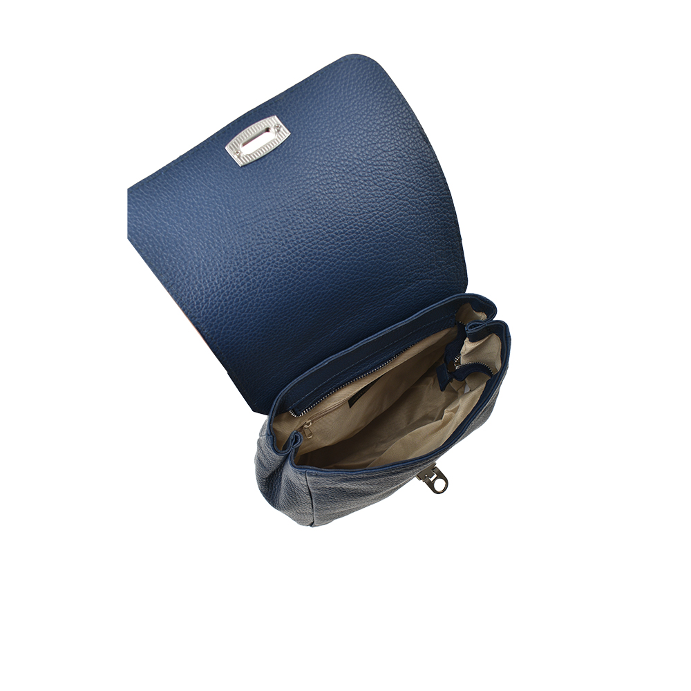 Rucsac dama din piele natuarala Antonia Moretti AM1372, Albastru, #4, Bagsy