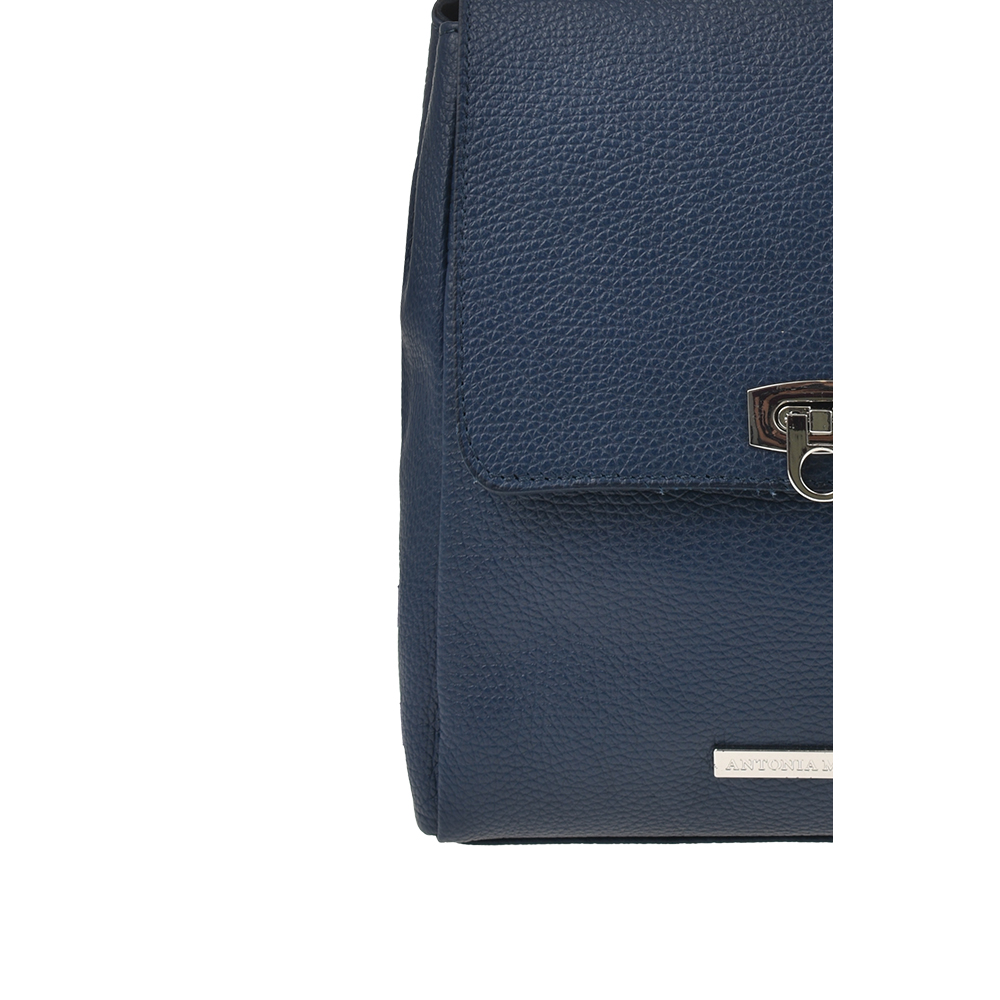 Rucsac dama din piele natuarala Antonia Moretti AM1372, Albastru, #5, Bagsy
