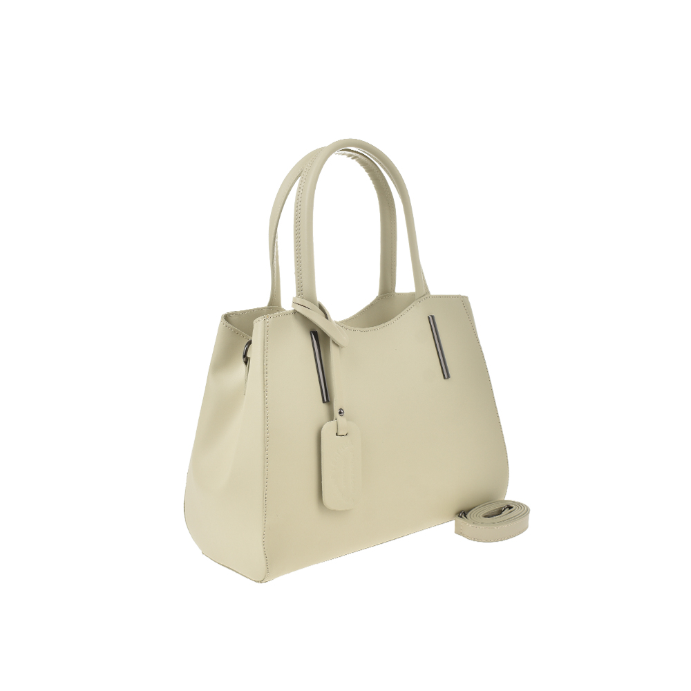 Geanta de mana din piele naturala Chiara Canotti CC1387, Bej, Nr. 2, Bagsy