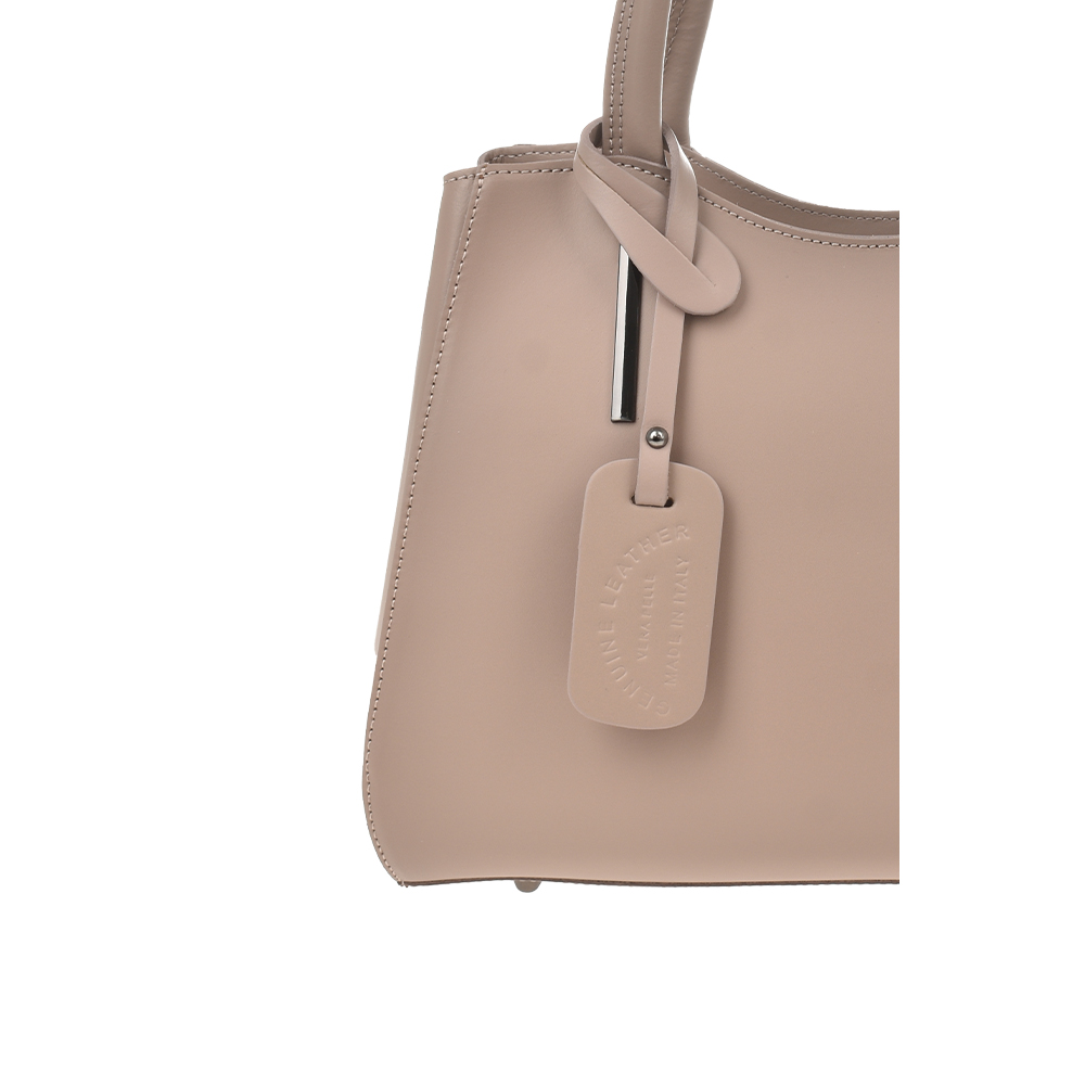 Geanta de mana din piele naturala Chiara Canotti CC1387, Roz prafuit, #5, Bagsy