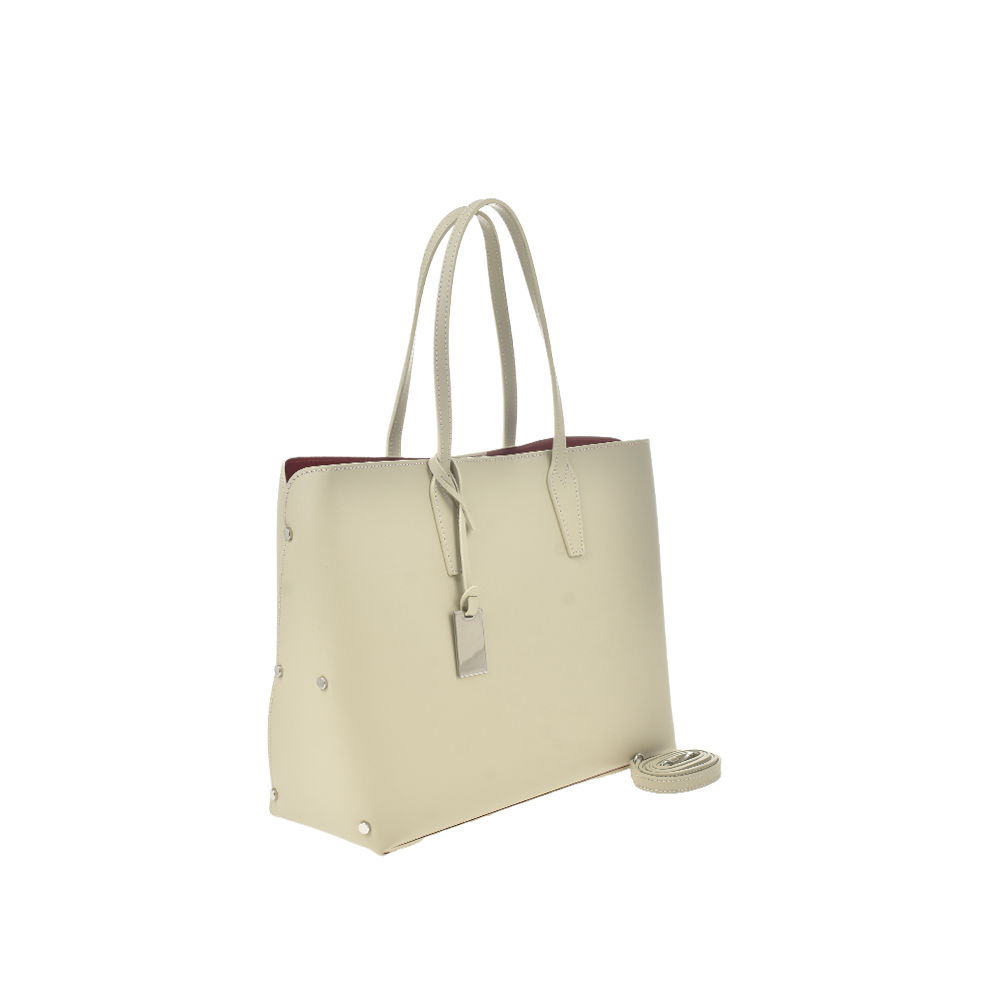 Geanta de mana din piele naturala Chiara Canotti CC1393, Bej, #3, Bagsy