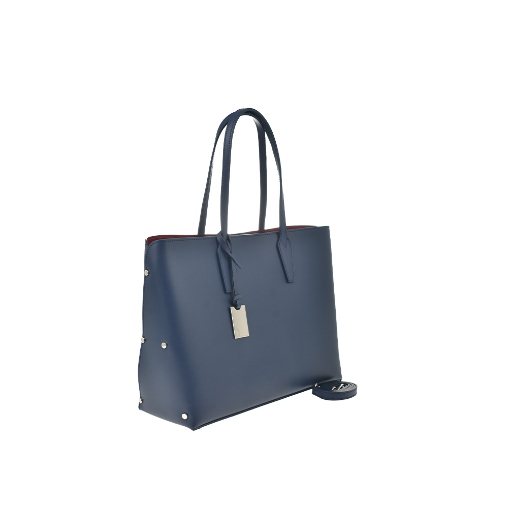 Geanta de mana din piele naturala Chiara Canotti CC1393, Albastru, #3, Bagsy