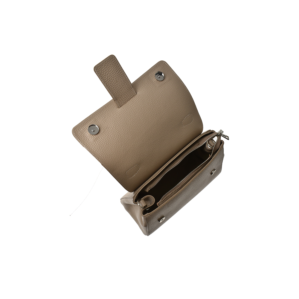 Geanta de mana din piele naturala Chiara Canotti CC1395, Grej, #4, Bagsy