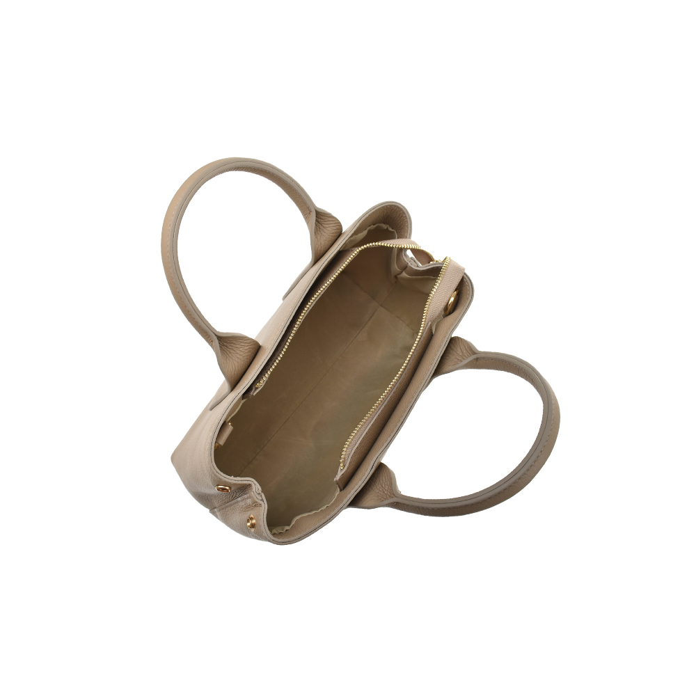 Geanta de mana din piele naturala Antonia Moretti AM1374, Grej, Nr. 4, Bagsy