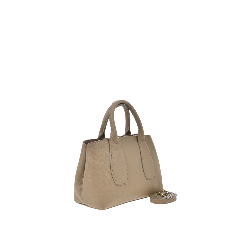 Geanta de mana din piele naturala Antonia Moretti AM1374, Grej, Nr. 2, Bagsy