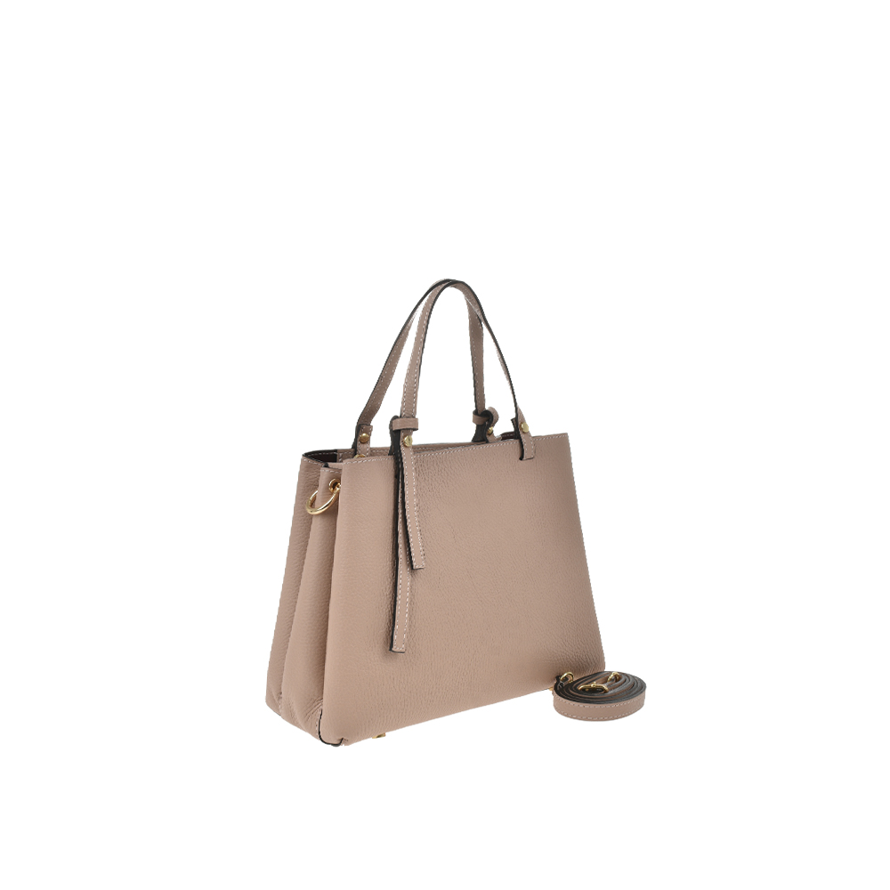 Geanta de mana din piele naturala Chiara Canotti CC1402, Roz prafuit, #2, Bagsy