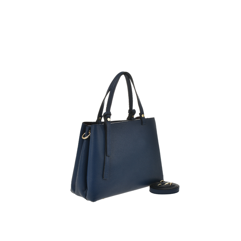 Geanta de mana din piele naturala Chiara Canotti CC1402, Albastru, #2, Bagsy