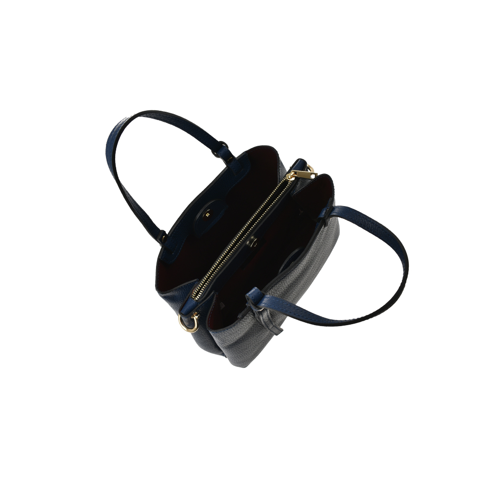 Geanta de mana din piele naturala Chiara Canotti CC1402, Albastru, #4, Bagsy