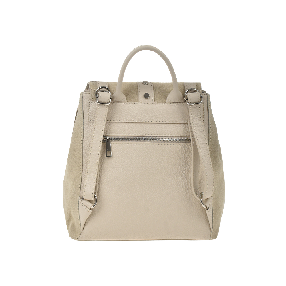 Rucsac dama din piele naturala Antonia Moretti AM1208, Bej, #3, Bagsy