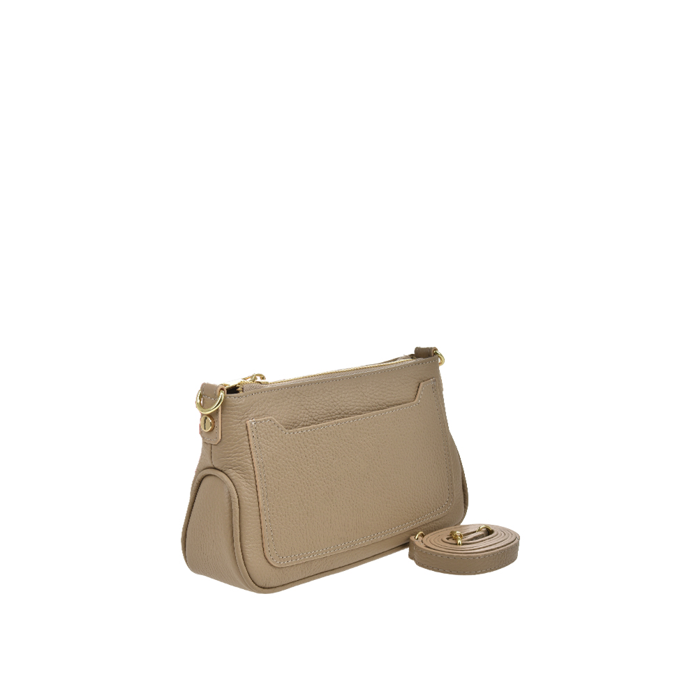 Geanta de umar din piele naturala Chiara Canotti CC1417, Grej, #2, Bagsy