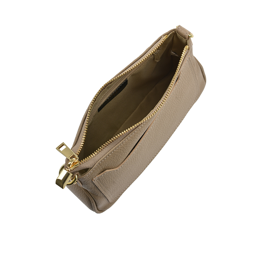 Geanta de umar din piele naturala Chiara Canotti CC1417, Grej, #4, Bagsy