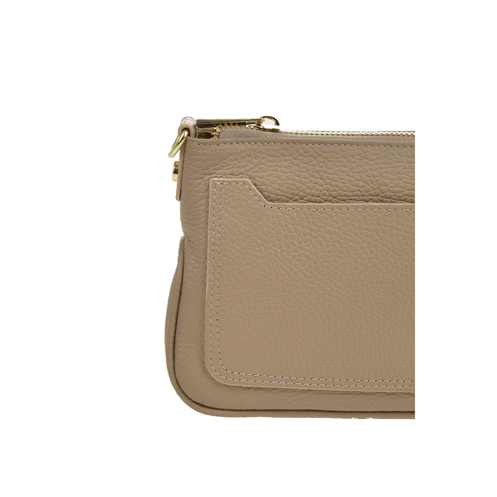 Geanta de umar din piele naturala Chiara Canotti CC1417, Grej, #5, Bagsy