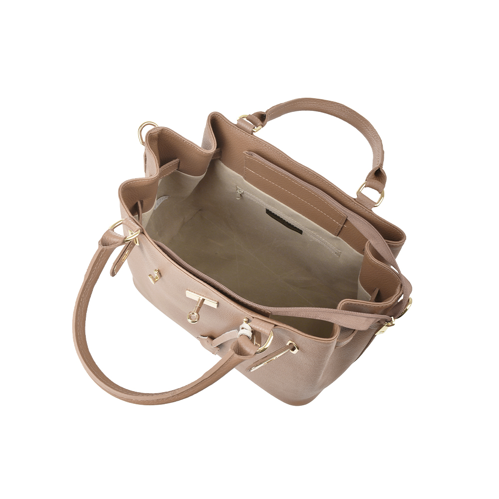 Geanta de mana din piele naturala Antonia Moretti AM1318, Grej, #4, Bagsy