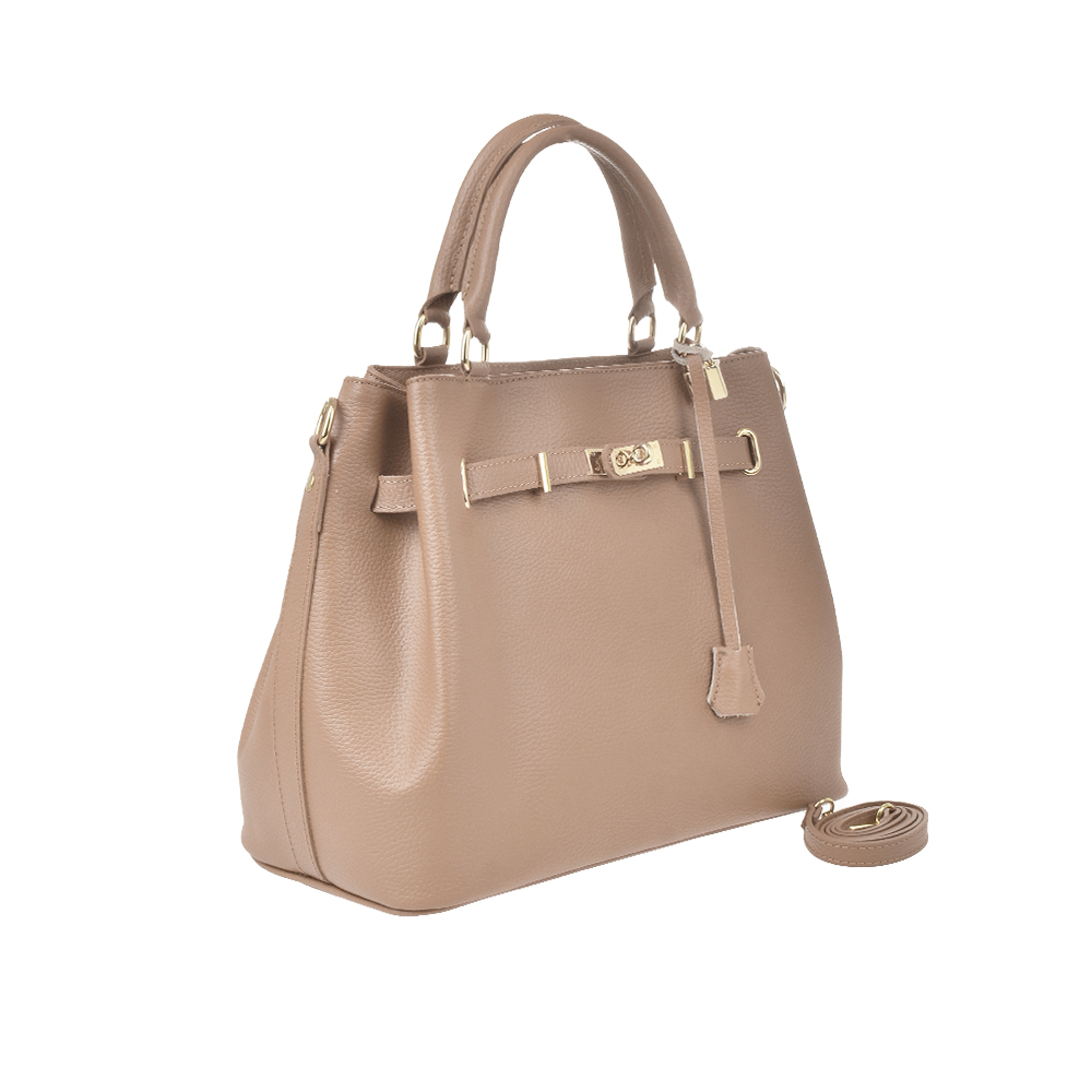 Geanta de mana din piele naturala Antonia Moretti AM1318, Grej, #2, Bagsy