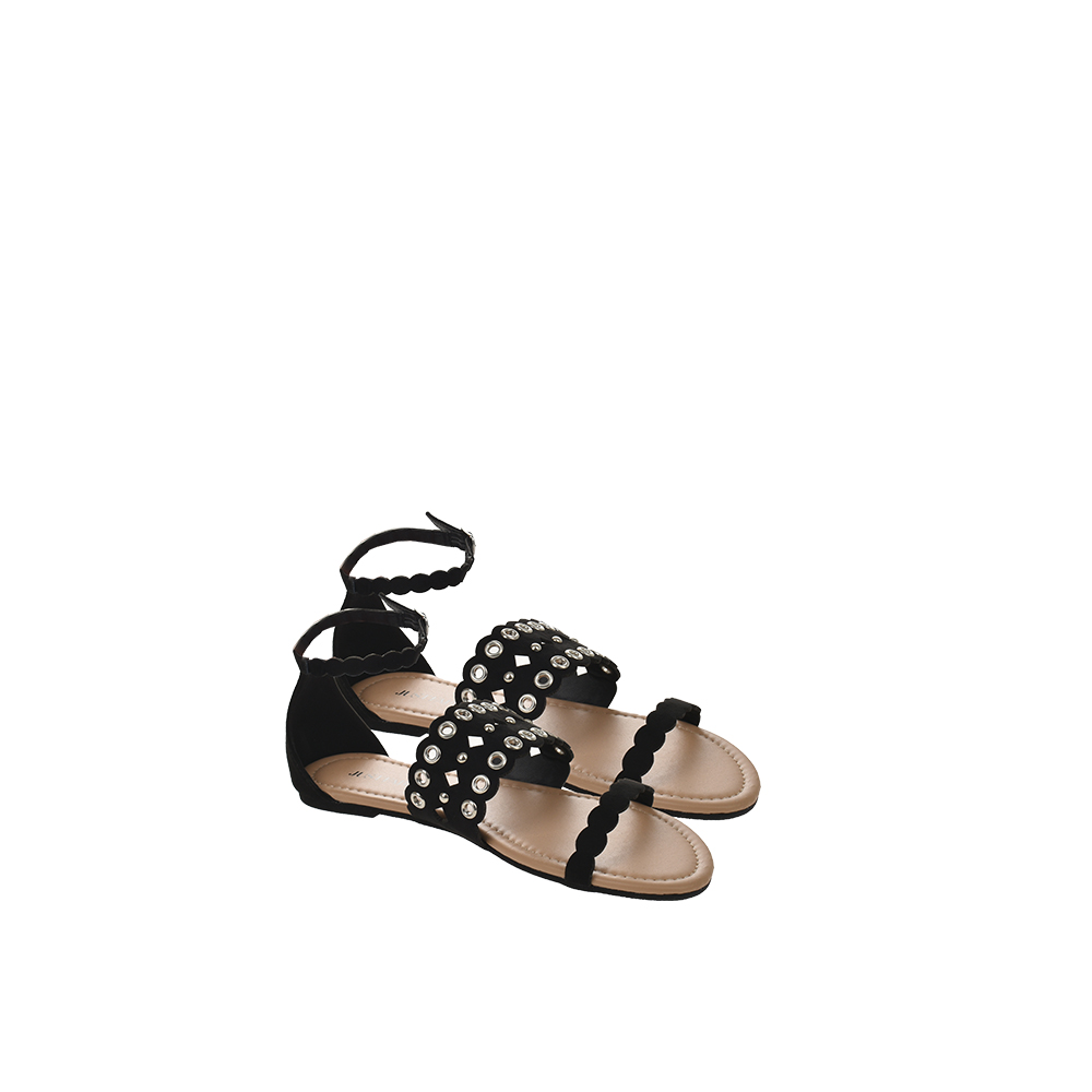 Sandale JustFab Arrianna Negru - 40, #1, Bagsy