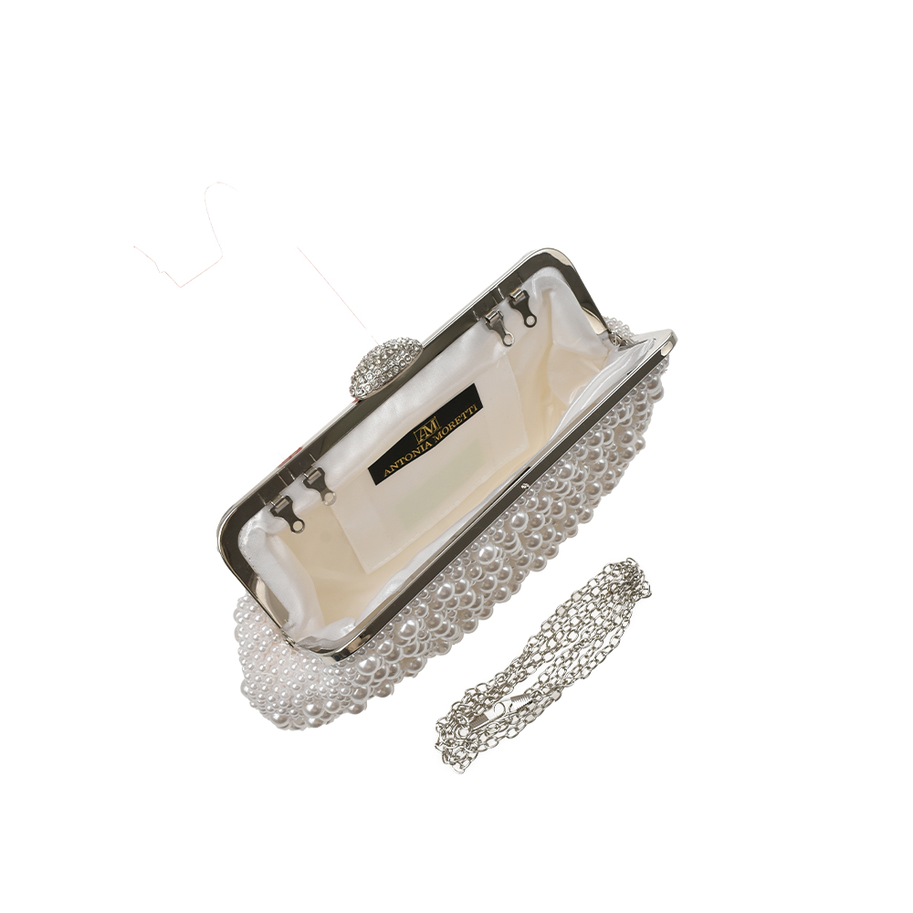 Geanta de ocazie Antonia Moretti AM1430, Alb, #4, Bagsy