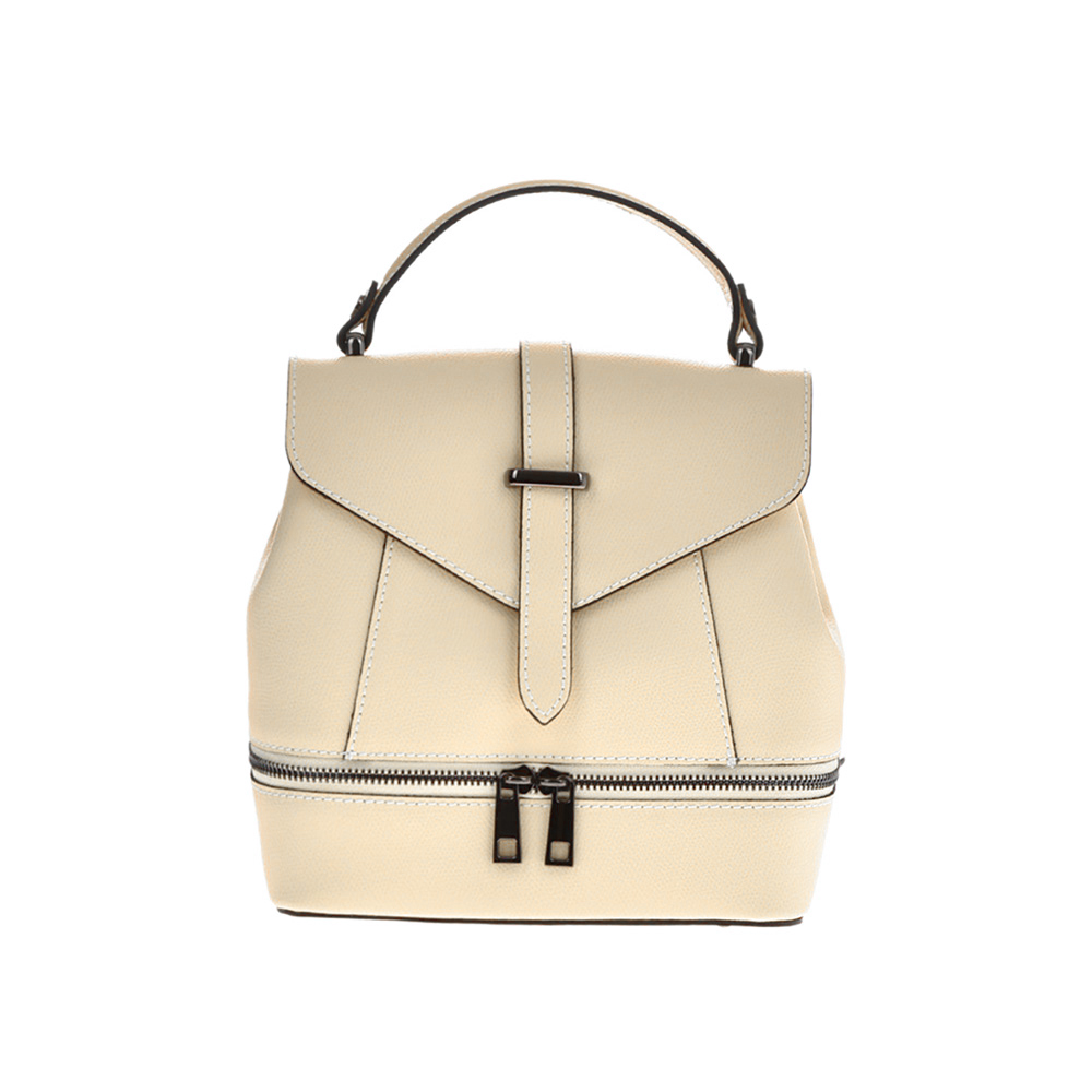 Rucsac dama din piele naturala Antonia Moretti AM1219, Bej, #1, Bagsy