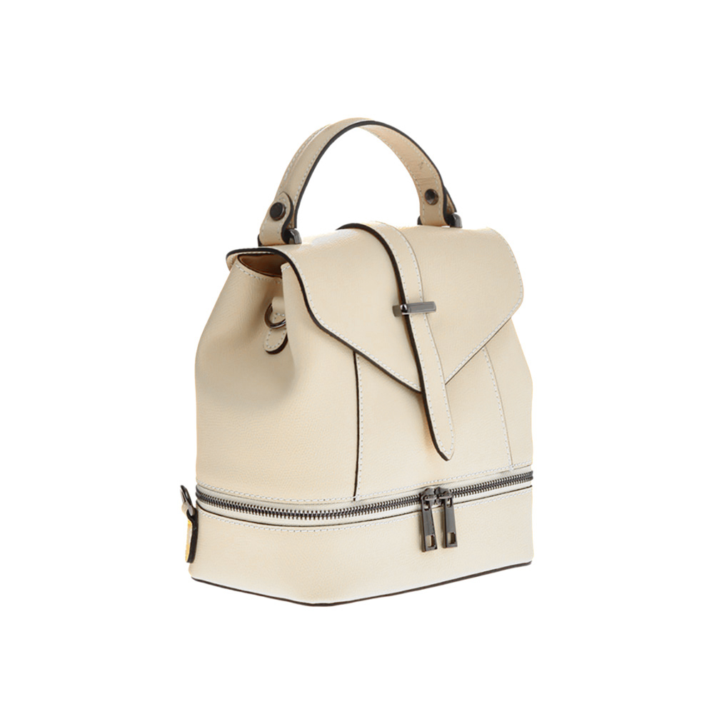 Rucsac dama din piele naturala Antonia Moretti AM1219, Bej, #2, Bagsy