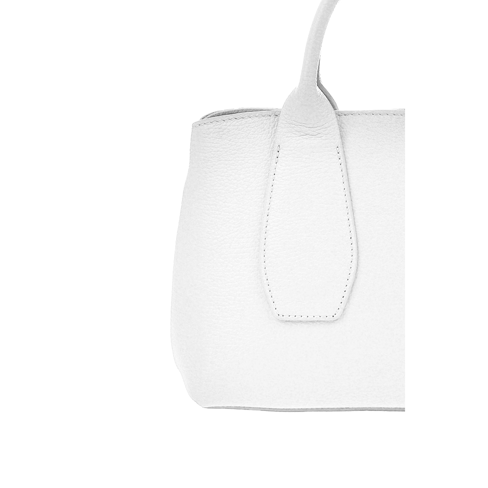 Geanta de mana din piele naturala Antonia Moretti AM1374, Alb, #5, Bagsy