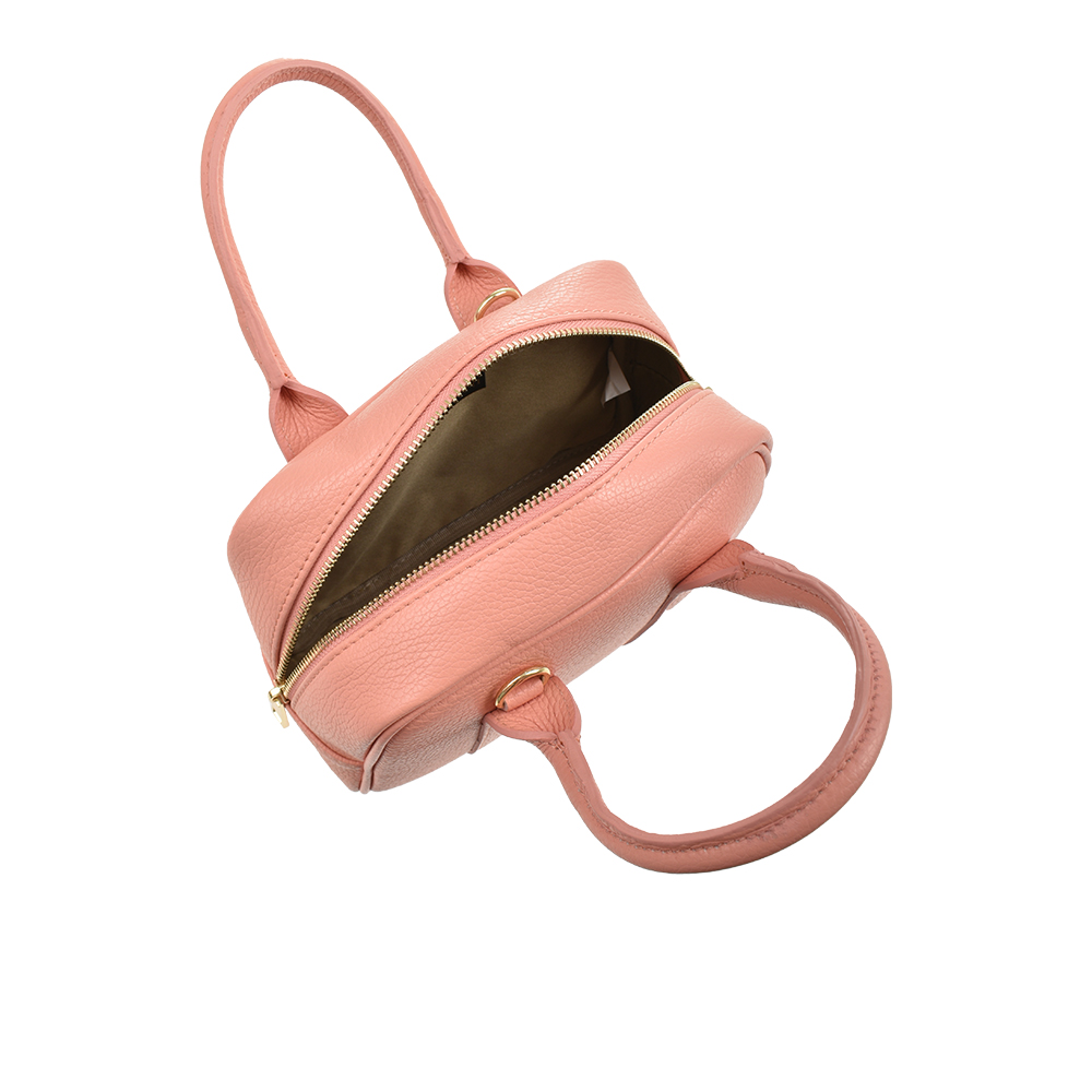 Geanta de mana din piele naturala Antonia Moretti AM1446, Roz Somon, #4, Bagsy