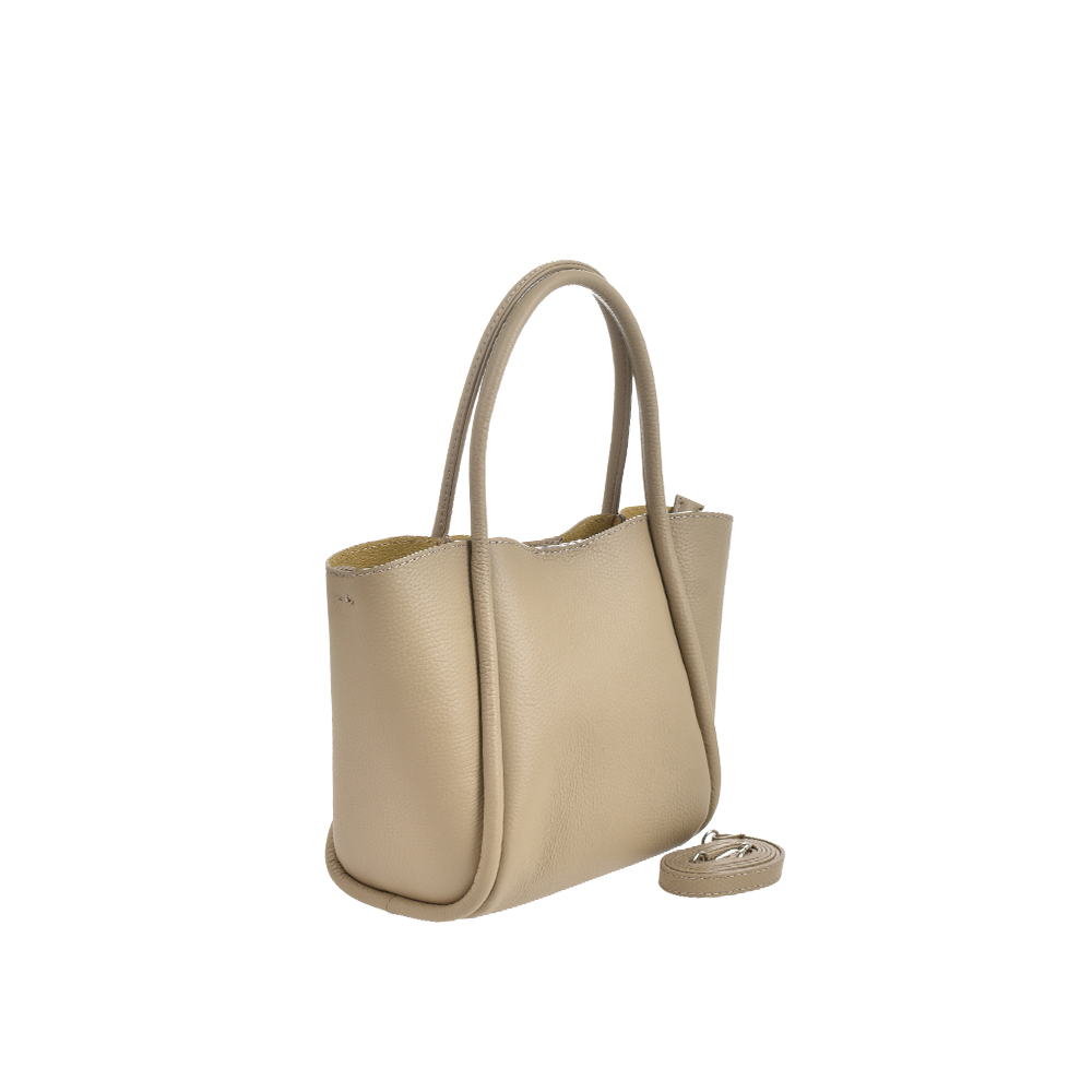 Geanta de mana din piele naturala Chiara Canotti CC1449, Grej, #2, Bagsy