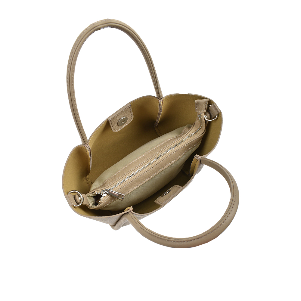 Geanta de mana din piele naturala Chiara Canotti CC1449, Grej, #4, Bagsy