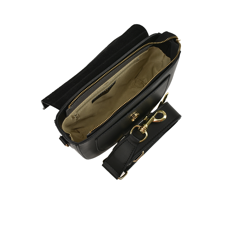 Geanta de umar din piele naturala Antonia Moretti AM1452, Negru, #4, Bagsy