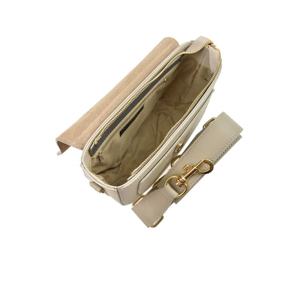 Geanta de umar din piele naturala Antonia Moretti AM1452, Bej, #4, Bagsy