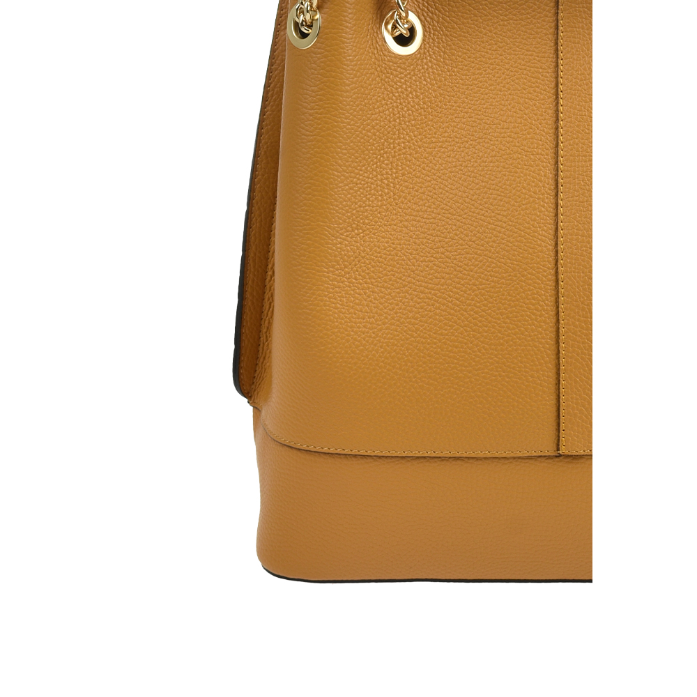 Geanta de mana din piele naturala Antonia Moretti AM1454, Galben, #5, Bagsy