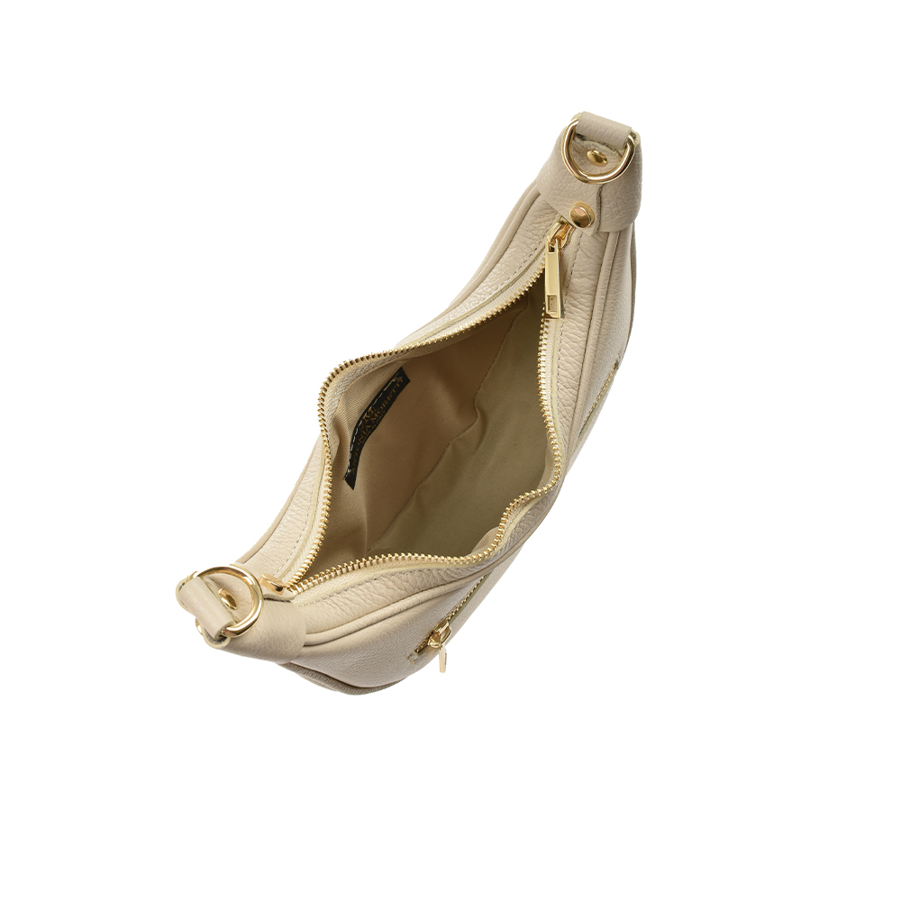 Geanta de mana din piele naturala Antonia Moretti AM1457, Bej, #4, Bagsy