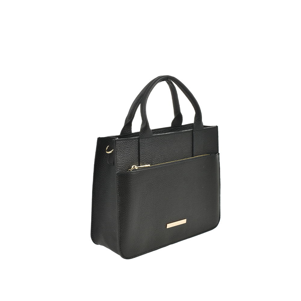 Geanta de mana din piele naturala Antonia Moretti AM1458, Negru, #2, Bagsy